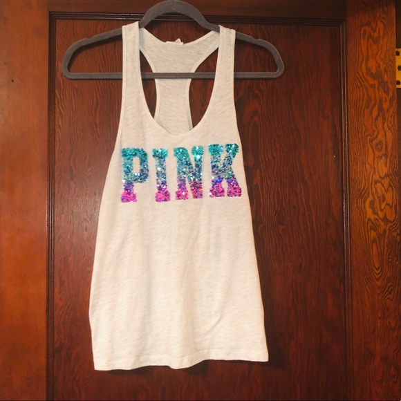 PINK Victoria's Secret Tops - 💞VS Pink ombré bling tank 💞